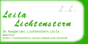 leila lichtenstern business card